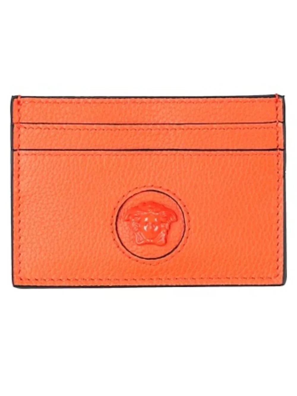 Versace Medusa Credit Card Holder in orange